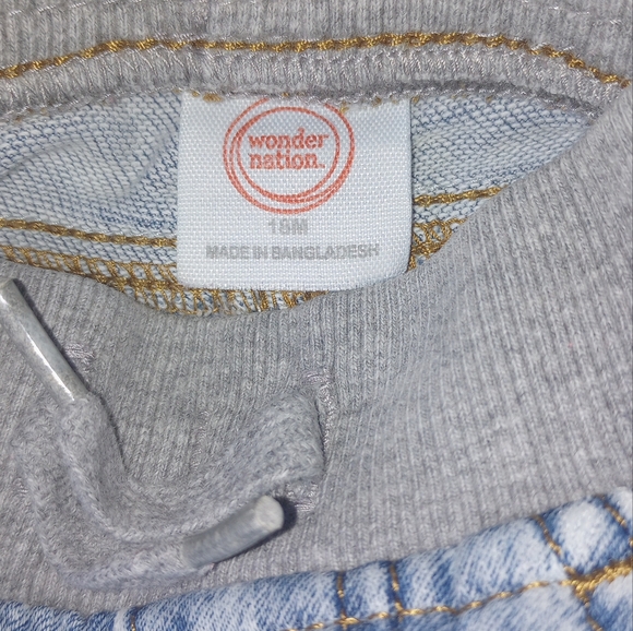 Wonder Nation light wash blue jeans 18M - Picture 3 of 4